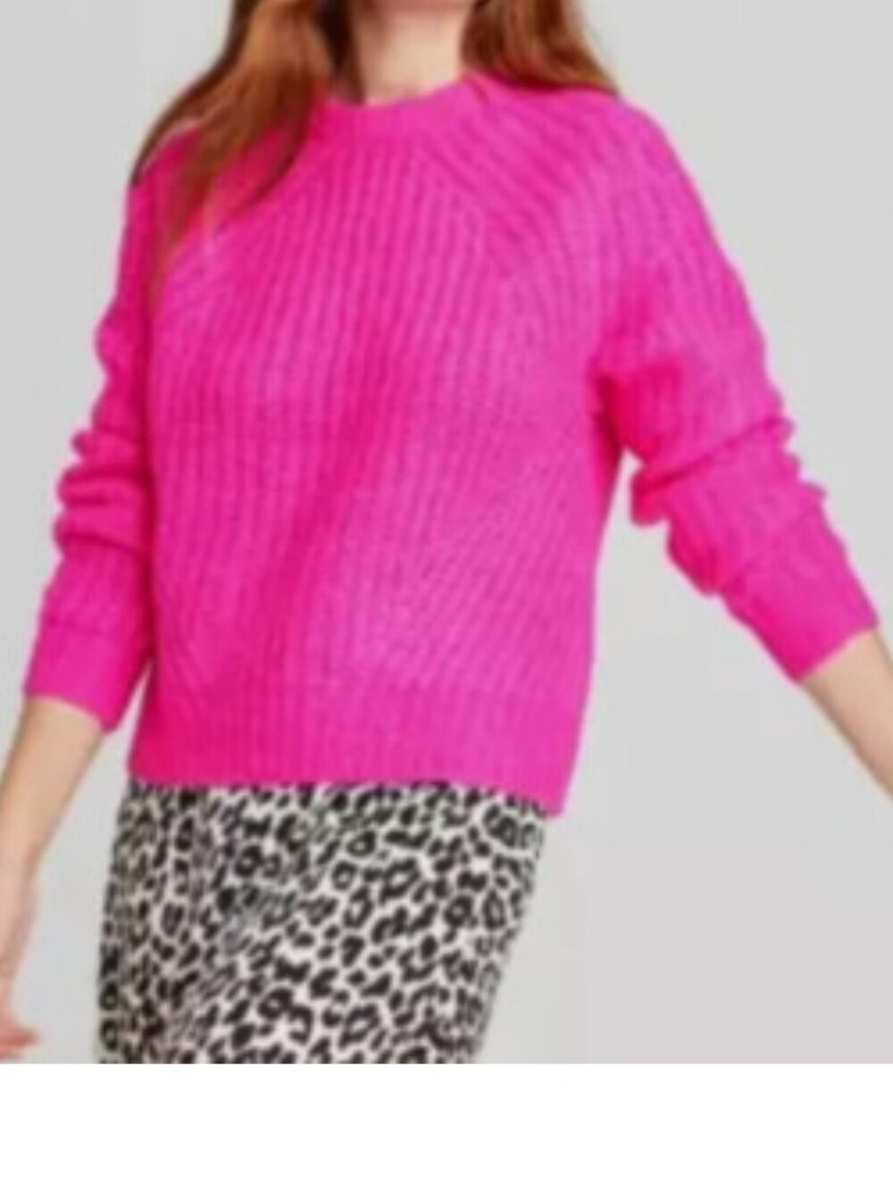 a new day Bright Pink Sweater
